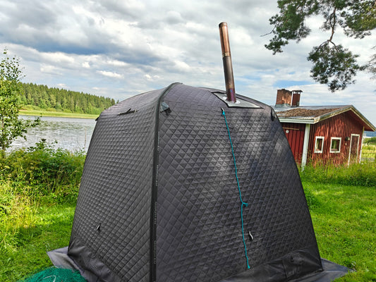 Telttasauna pro-malli + laudepaketti - Sijainti Hollola